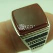 Agate Stone Men's Silver Ring photo 1