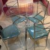 Dining table glass with 4 chair photo 1