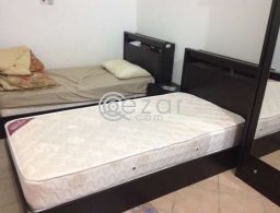 Single bed set with cupboard & side table( 2 sets ) for sale in Qatar