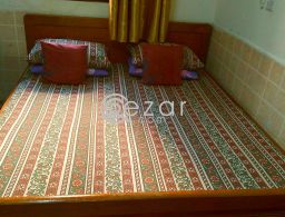 King Size Bed 100% Original Wood for sale in Qatar