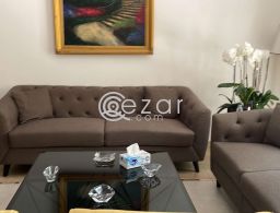 2 and 3 seater Sofa with coffee table and 2 side tables for sale in Qatar
