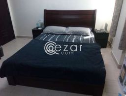 QUEEN SIZE BED WITH MATRESS & Side drawers for sale in Qatar