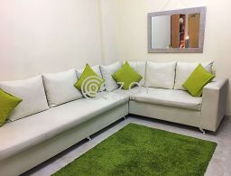 L shape white sofa for sale in Qatar