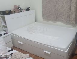 IKEA Bed with Drawers for sale in Qatar