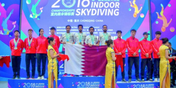 Qatar wins first place in Asiania Indoor Skydiving Championship