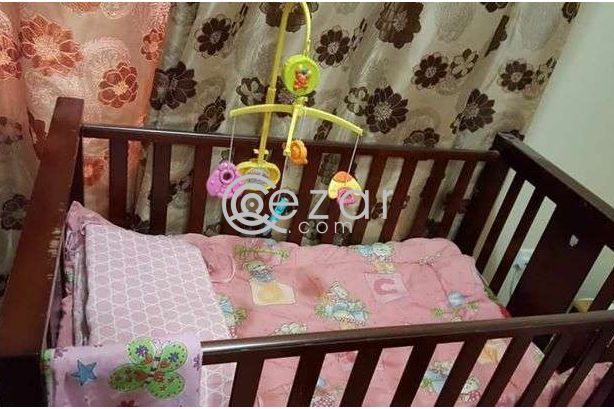 Baby Cot (3 level adjustable with mattress, quilt and bumper) photo 1