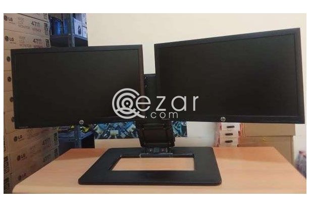 Dual monitors  (Adjustable two Monitors) 22" x 22" inches   Full setup photo 1