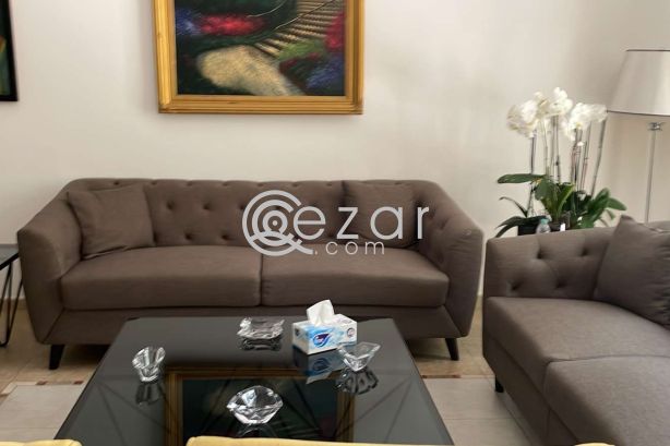2 and 3 seater Sofa with coffee table and 2 side tables photo 1