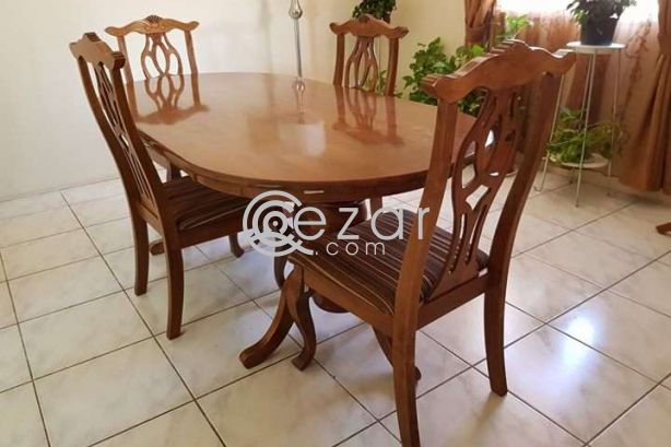 Wooden Dining Table with 4 chairs - urgent sale photo 1
