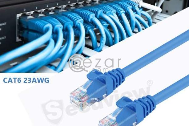 Cat6 23AWG patch cord full copper. photo 1