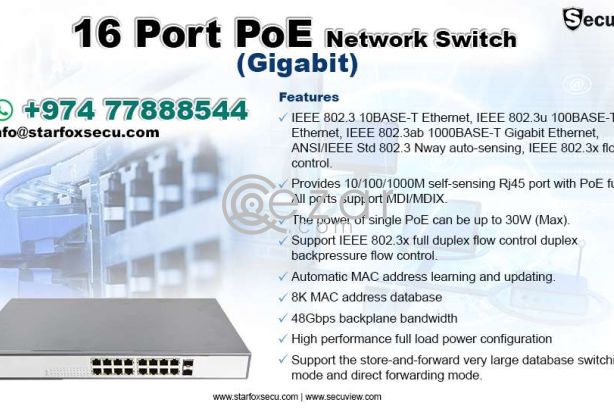 16 Port (Gigabit) PoE Network Switch photo 1