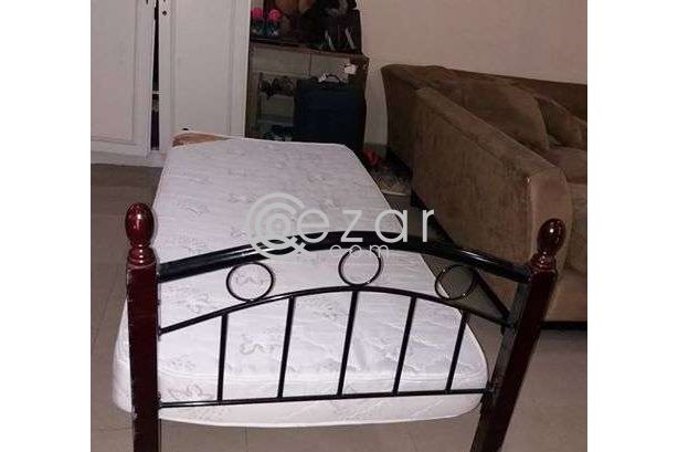 Single Bed frame with medical mattress photo 1