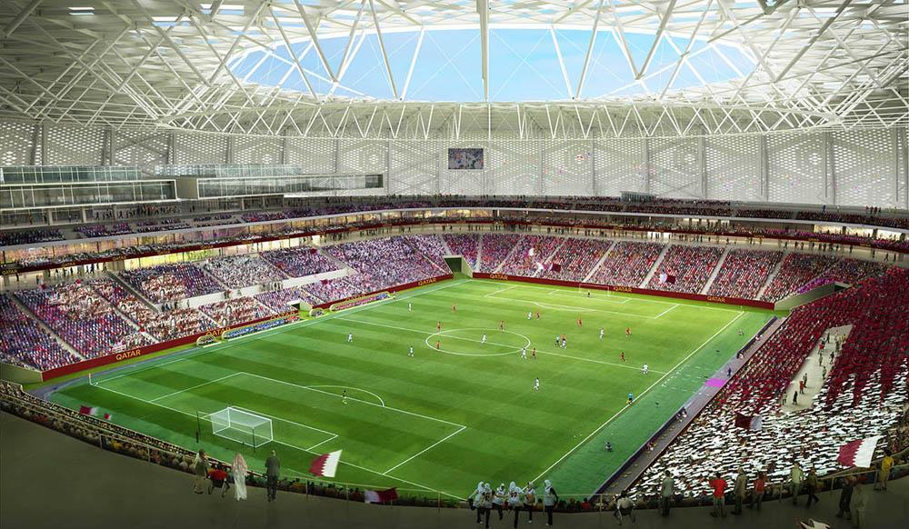 Concrete works completed at Qatar 2022 Stadium in Al Thumama